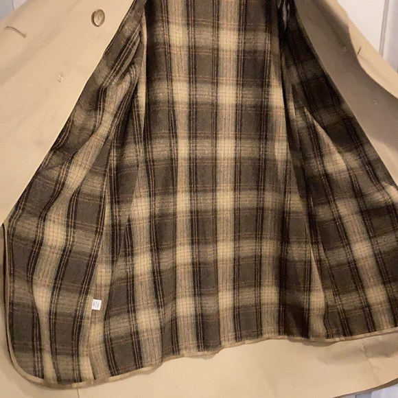 Vintage 80s London Fog Belted Trench Coat Size 6p Removable Inner Wool Lining - Picture 10 of 16
